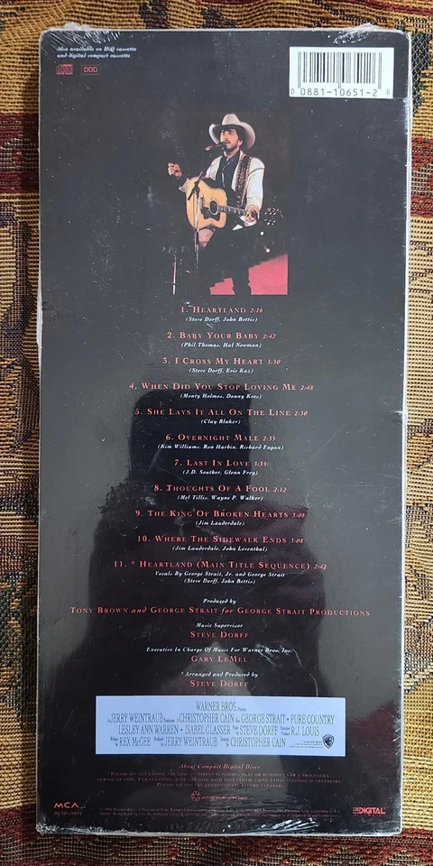 George Strait "Pure Country" Soundtrack -  New CD Long Box From 1992 Sealed  - Image 2 of 3