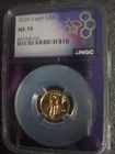 2026 Gold Eagle G$5 NGC MS70 Traderbea Purple Core - 1/10 oz
