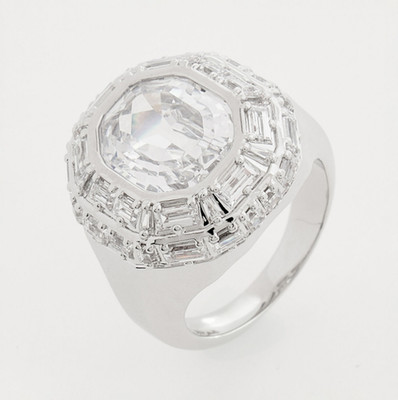 Swarovski Sterling Silber Kristall Ring Mesmera mit Box Brandneu Größe N 53 mm