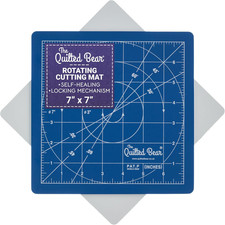 Rotating Cutting Mat 7" X 7" - Locking  Rotating Self Healing Cutting Board for