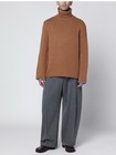 NWT Men’s 2025 Loewe Tan Brown Wool Oversized Sweater High Neck Large 42 $1200 — photo 2