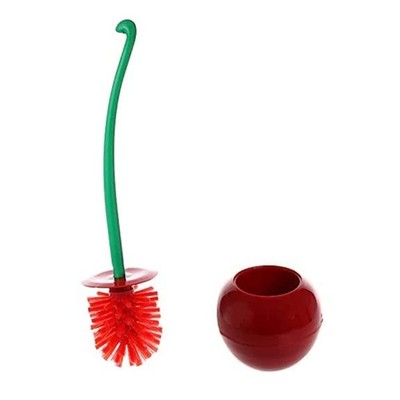Cherry Toilet Brush and Holder, Cute Design, Premium Quality Household Toilet...
