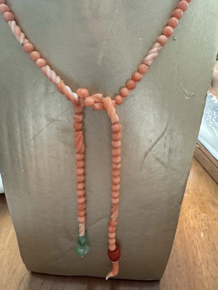 Collana Coralli Rosa E Smeraldo - Immagine 3 di 4