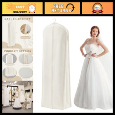 72" Cotton Wedding Dress Garment Bag with 10" Gusset - Bridal Gown Storage Solut