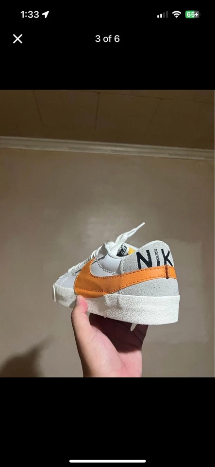 Talla 10 - Nike Blazer '77 Jumbo Bajo Blanco Alfa Naranja Foto 3 de 3