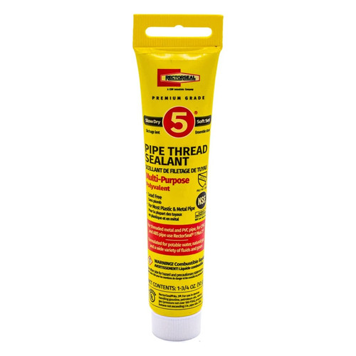 Pipe Thread Sealant No 5 Soft Set Slow Dry PTFE 1.75oz Leak Proof Blue
