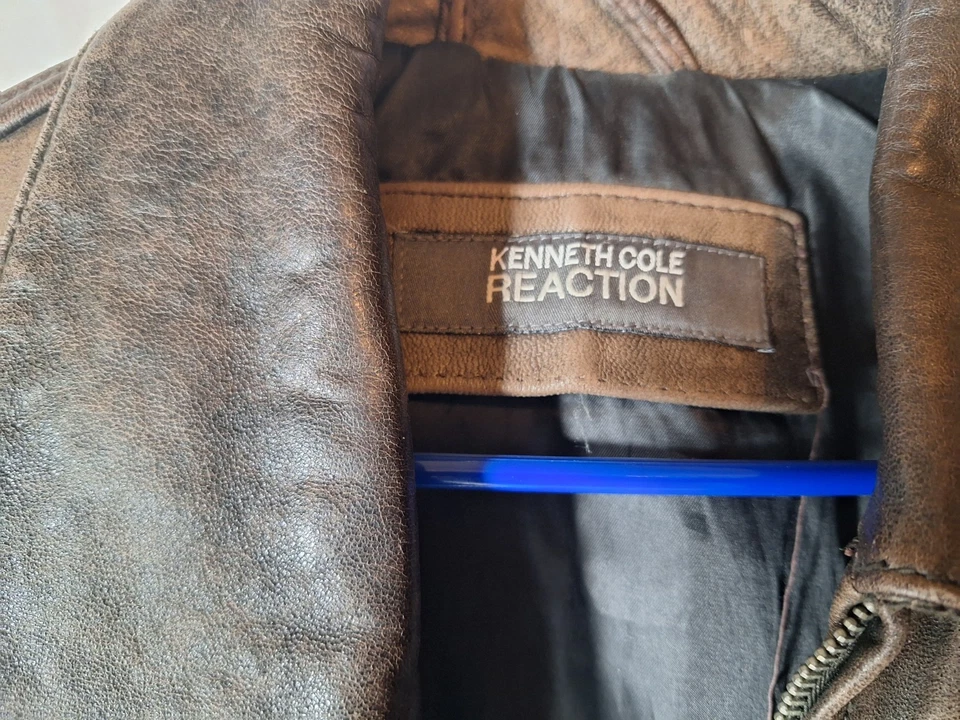 Kenneth Cole Men's Vintage Leather Jacket - Image 4 of 4