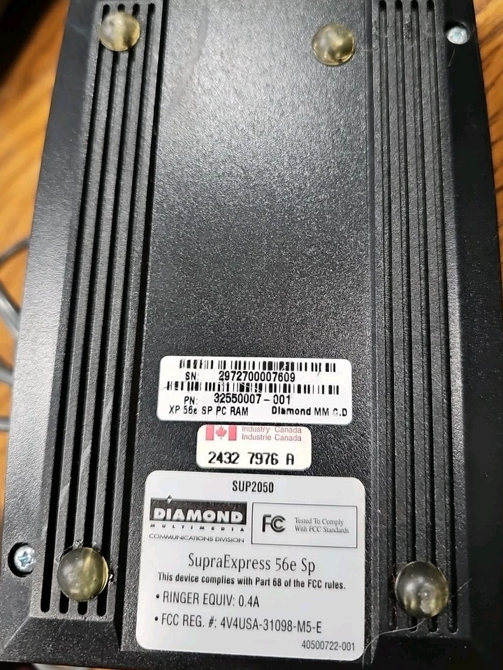Vintage Diamond Supra Express 56e MAC V.42bis Fax Modem ONLY NO POWER ADAPTER - Image 4 of 4
