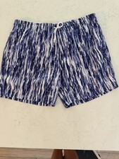 NWT Trunks Surf  Swim Co Men  s Blue  White Print Swim Shorts Size XXL 2XL
