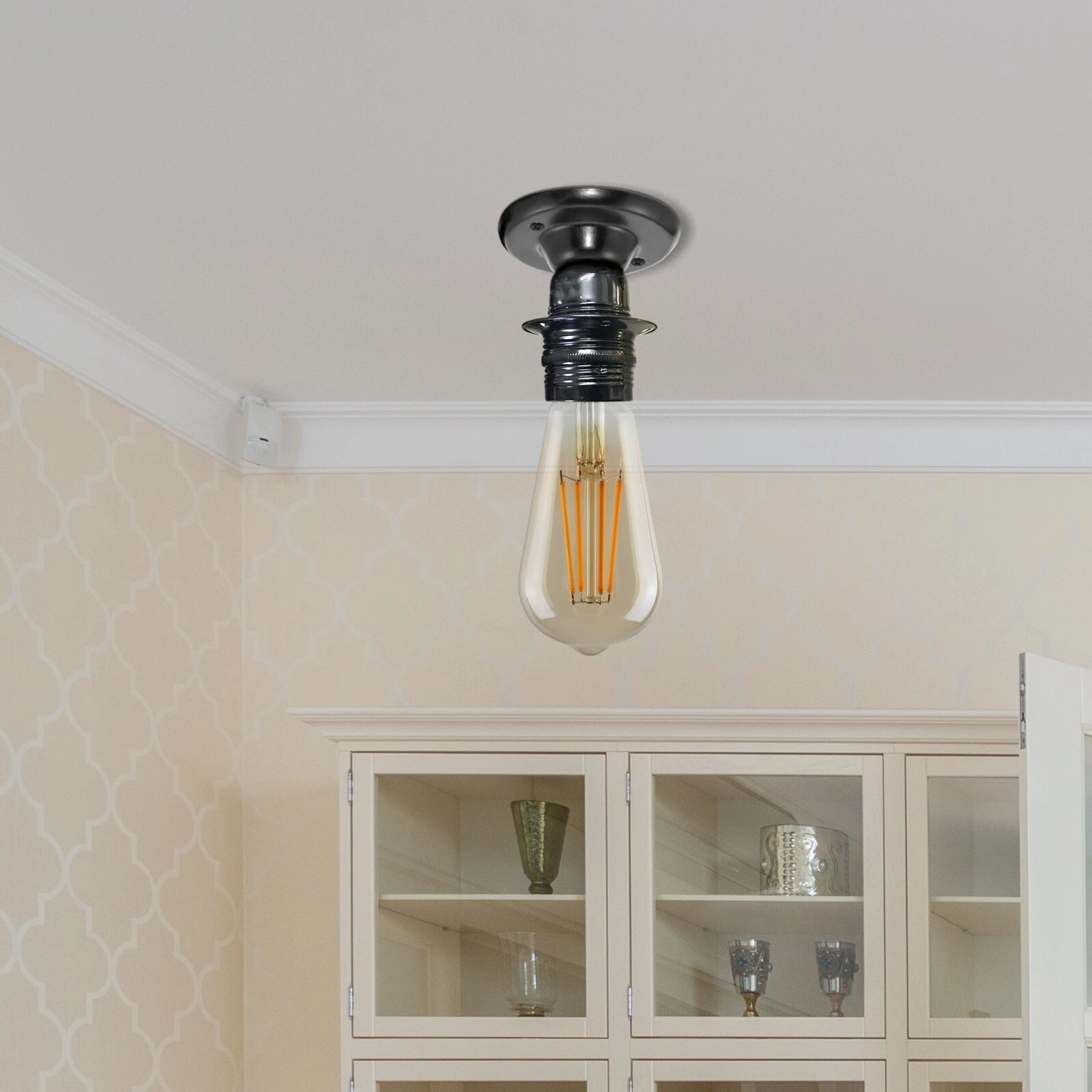 flush mount Curvy Wire cage Ceiling Light