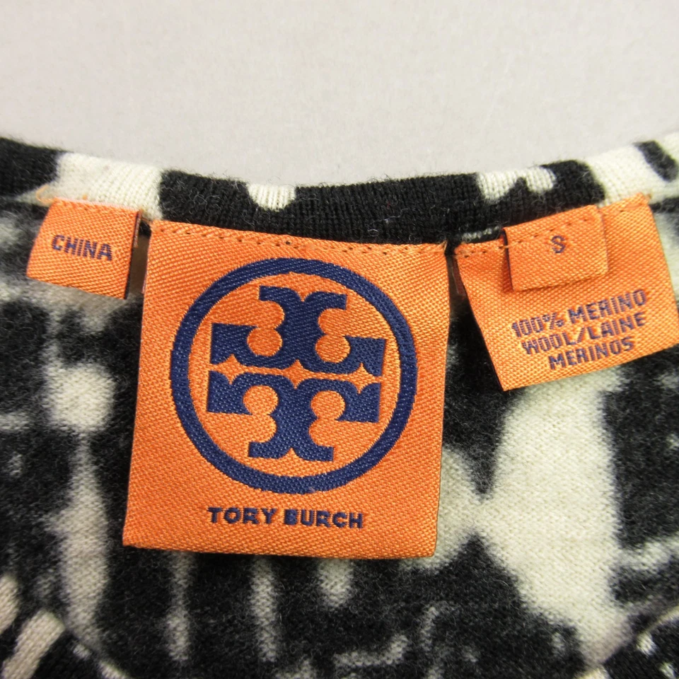 Tory Burch Shirt Womens Small Long Sleeve Button Front Crew Neck Casual - Image 4 of 4