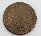 1865 US Indian Head Penny Cent, VF Details, YOU GRADE