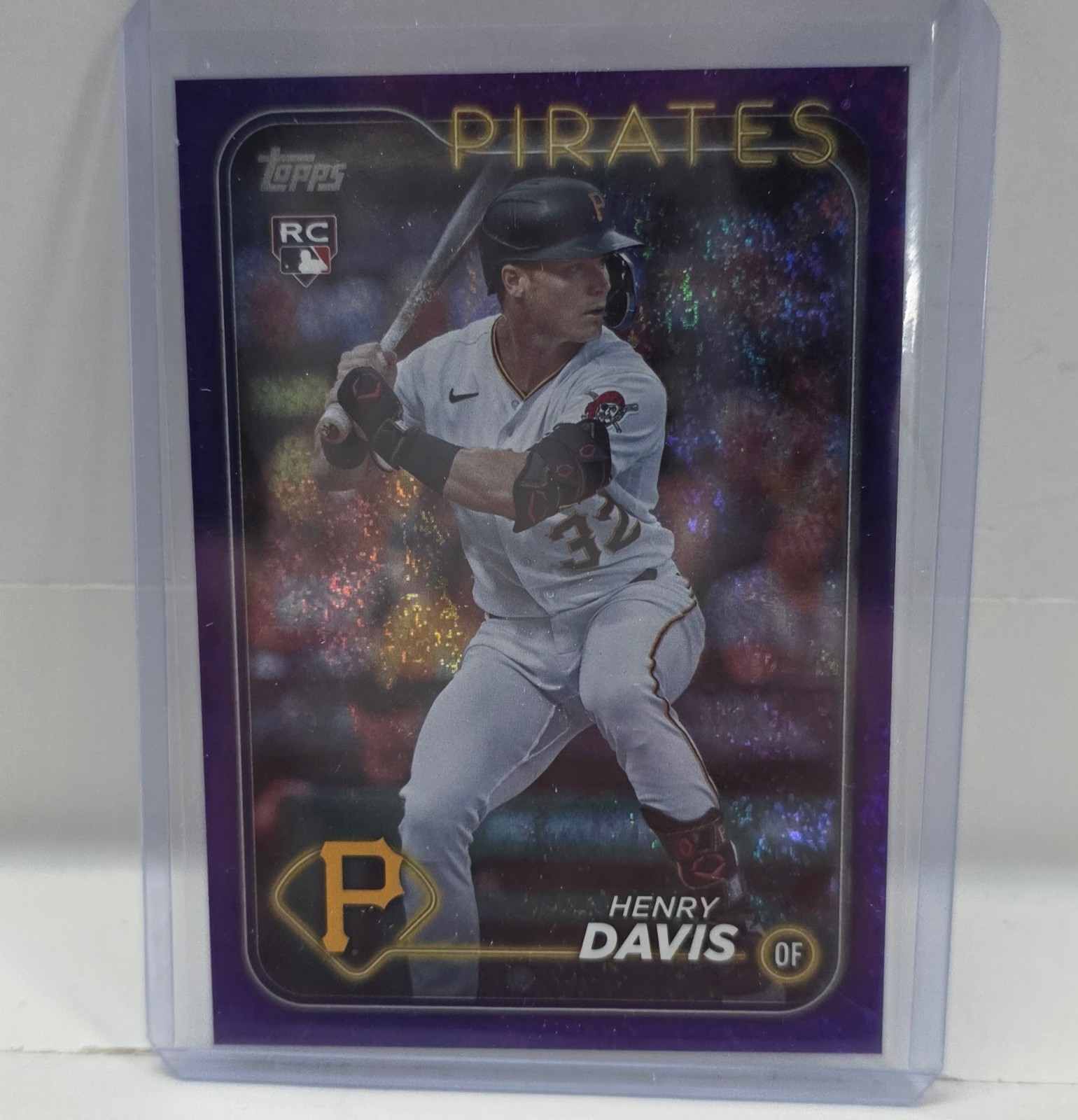 Henry Davis 2024 Topps #295 Purple Holofoil 160/799 Pittsburgh Pirates RC