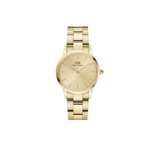 New Daniel Wellington Iconic Gold Tone Ladies Bracelet 28mm Watch DW00100403