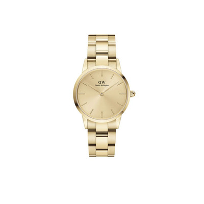 Neu Daniel Wellington Iconic goldfarbenes Damenarmband 28mm Uhr DW00100403
