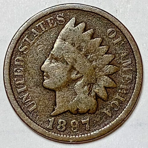 Indian Head Penny Lot of "1"VERY NICE 1897 GOOD OR BETTER° $ FREE SHIPPING $#Z98