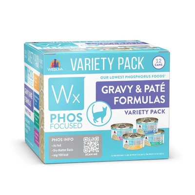 Weruva Wx Phos Focused Pate Gravy Variety Pack 3oz Can Formulas