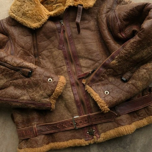 Vintage 1930s Brown Irvin Flight Jacket 40 WW2 RAF Shearling Sheepskin image 8