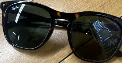 Ray-Ban RB2210 Men s Tortoise Plastic Square Sunglasses Green Glass Tinted 150mm