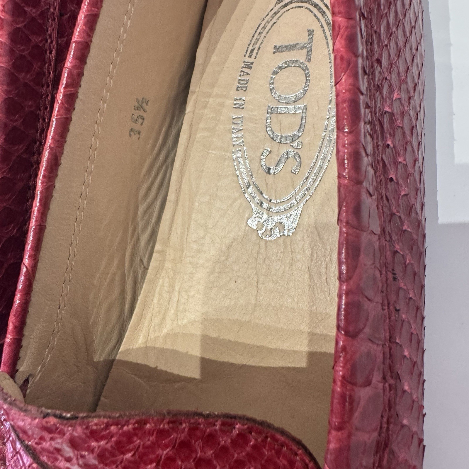 Rare Genuine Python Tod’s Gommino Loafers Size 35… - image 6