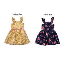 Zunie Girl Girl's Cotton Floral A-Line Any Occasion Knee-Length Dress