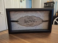 Shadow Box Picture Live Love Laugh Picture 10" x 6" x 1"