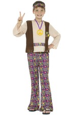Peace Out Hippie Boy 1970's Child Costume