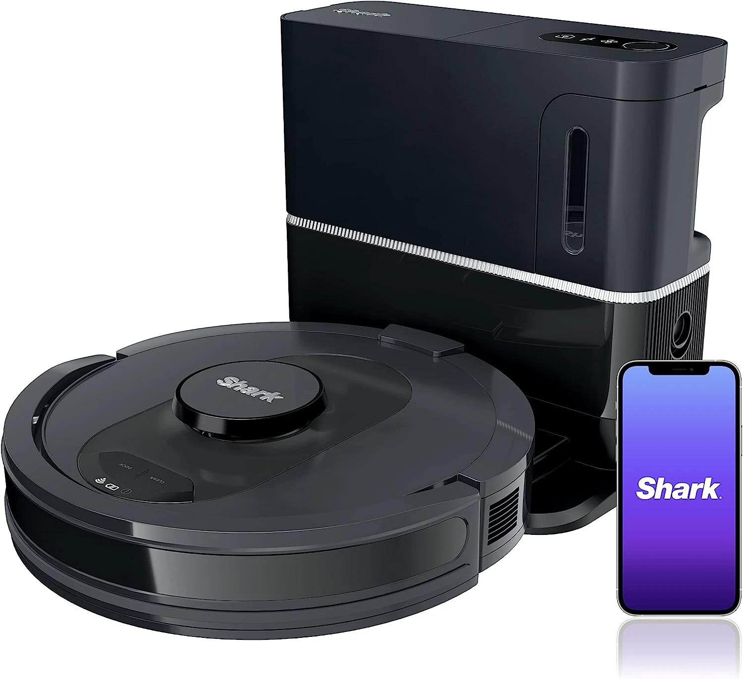 Shark R-AV2501S HEPA Self-Empty Base AI Robot Vacuum Black Certified Refurbished