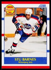 Stu Barnes, 1990-91 Score American, #391, Winnipeg Jets, RC