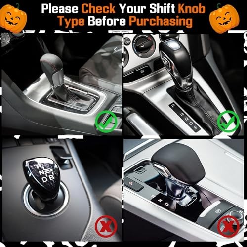 Halloween Car Gear Shift Hoodie Decoration Funny Gear black, white Skeleton