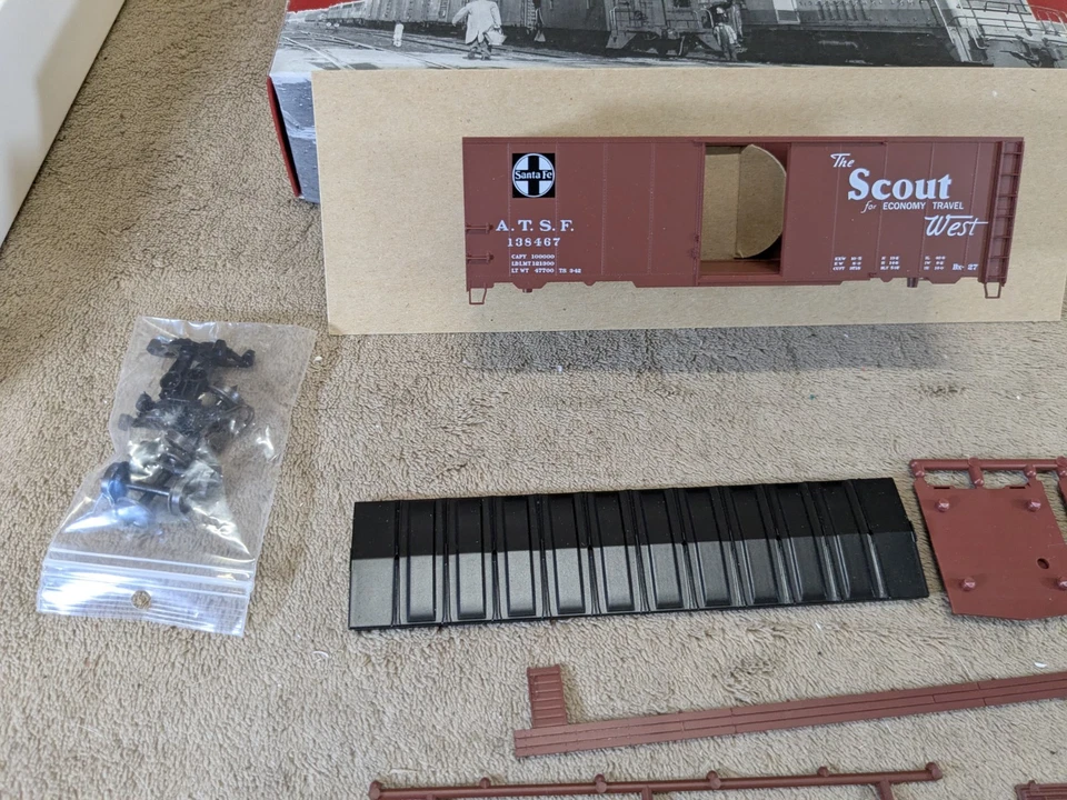 Branchline Trains Yardmaster Series 8045 HO Kit 40' AAR Santa Fe Car # 138467 - Image 3 of 4
