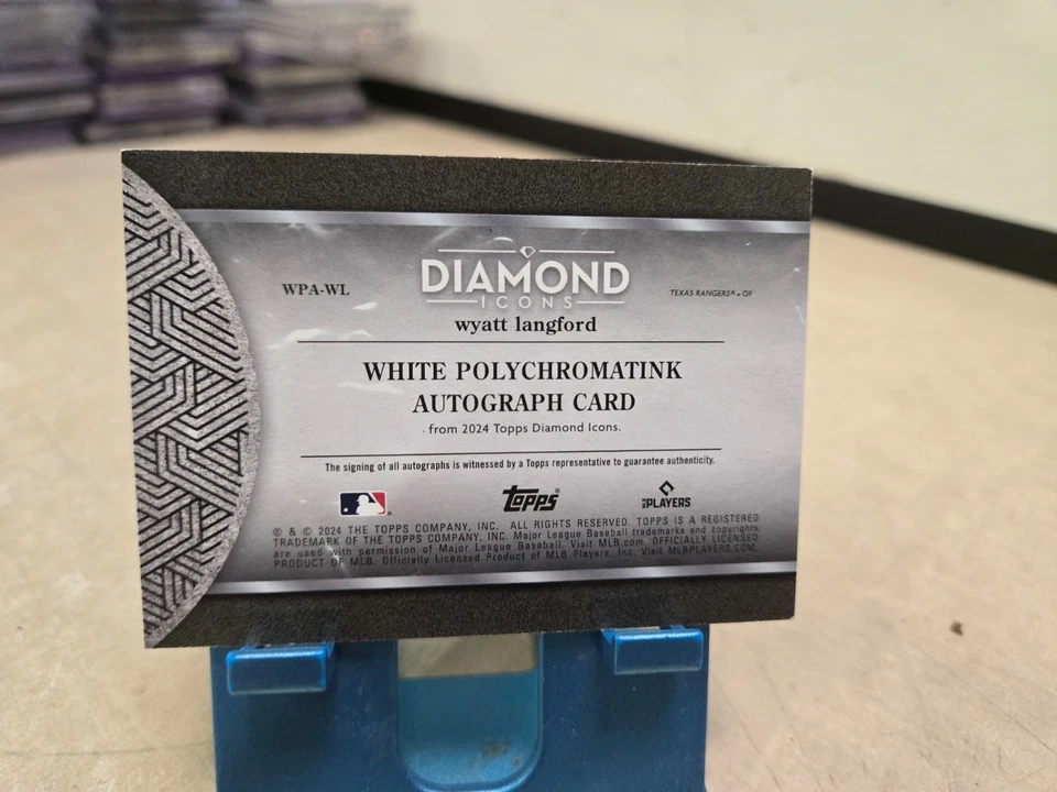 2024 Topps Diamond Icons Wyatt Langford Rookie Red ink /15 - Image 4 of 4