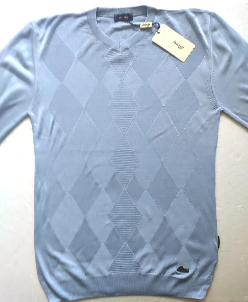 BRIONI MENS KNIT LIGHT BLUE SLIM FIT SWEATER SIZE XL - image 3 of 4