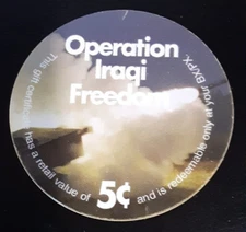 KL# M131    2nd  Print  2H5  5 cents AAFES  Pogs from 2003 printing Extra Fine