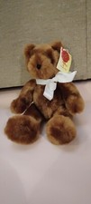 Keel Simply Soft Collection teddy bear with white bow 10"