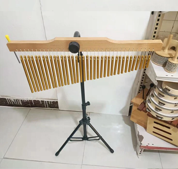 36 Tone Bar Chimes Single Row Wind Chime W Tripod Stand Stick