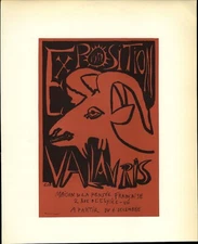1959 Mini Poster Lithograph ORIG Print Pablo Picasso 1952 Exposition Vallauris