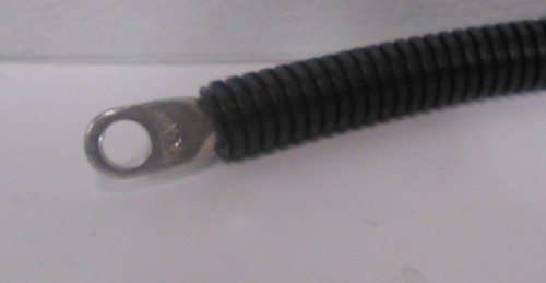 Cable de batería calibre 6 AWG 21" Go Cart ATV orejetas 1/4" cable positivo galvanizado - Imagen 3 de 3