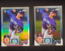 2023 Topps Chrome Baseball Refractor RC Bryce Miller #USC131 Mariners & Base