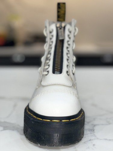 Dr MARTENS SINCLAIR Platform BOOTS Leather White Milled Nappa UK 4 EU 37 US 6 - Picture 9 of 18