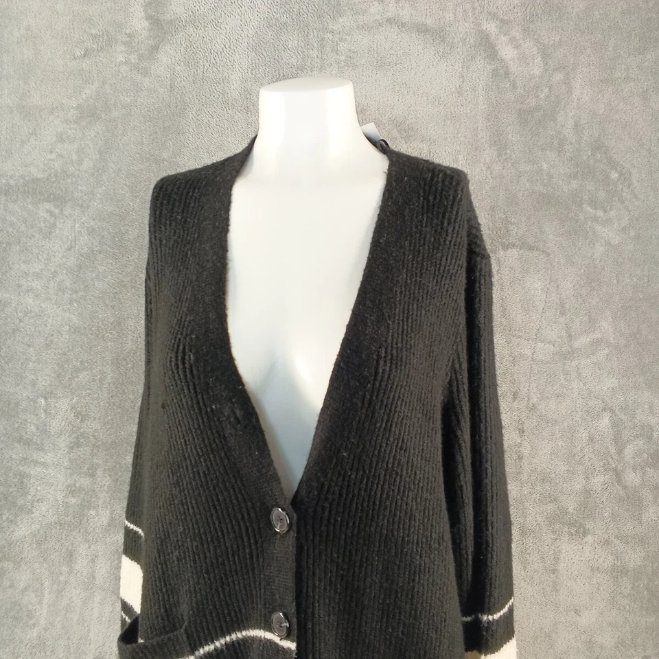 Cárdigan largo suéter difuso Style&Co talla grande 0X mezcla de lana dos tonos Foto 3 de 4