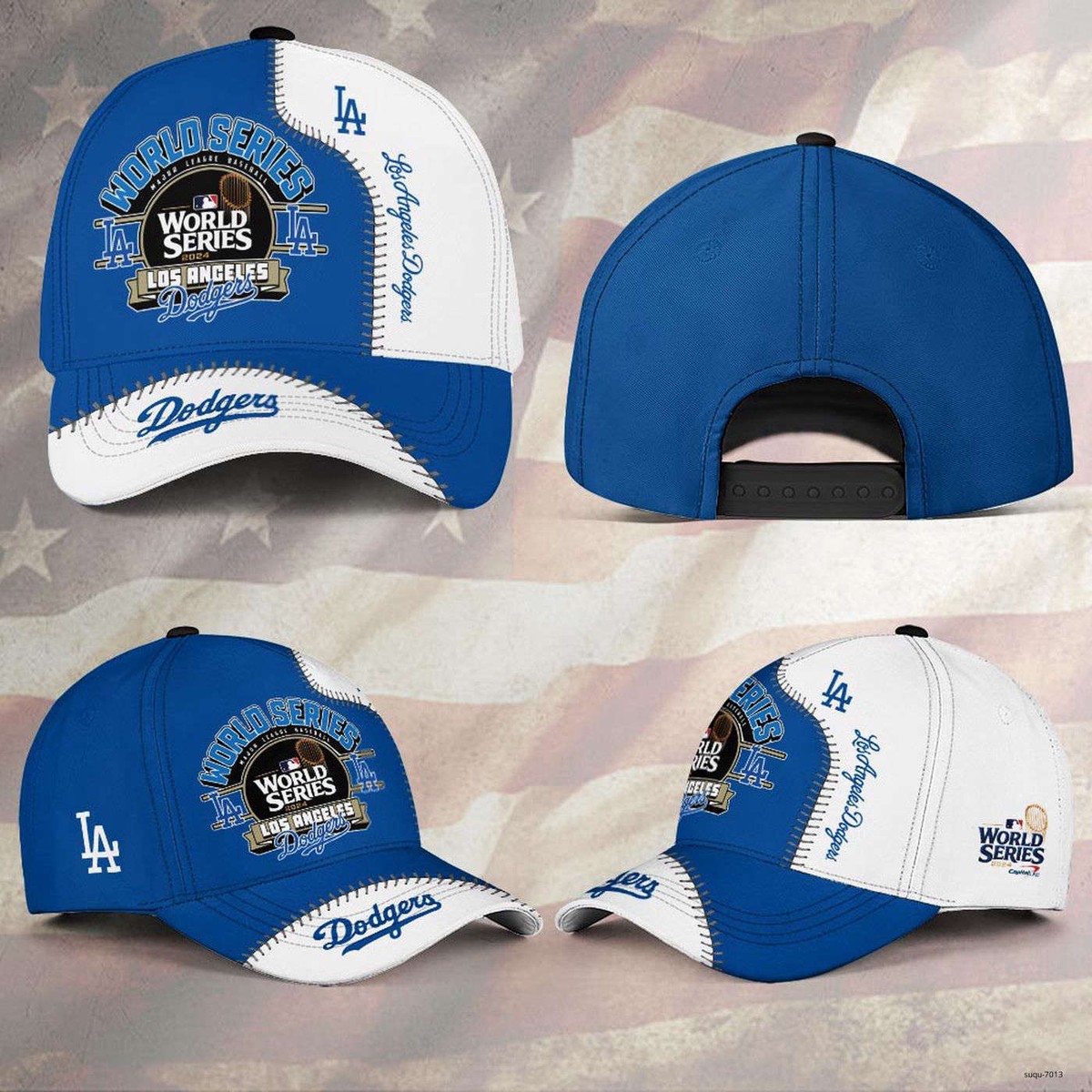 LA Dodgers 2024 Champions キャップとビーニーセット Los Angeles Dodgers 2024 Champions Cap - All Print - Not