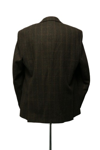 Andrew James Jacket Suit 26 Green Olive Checked Single Row 2-Knopf Virgin Wool - Picture 5 of 5