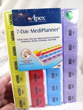 Apex 7-Day MediPlanner Pill Box 4 Times per Day Contour Design NEW