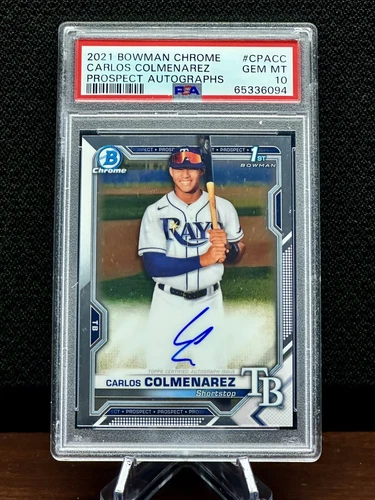 CARLOS COLMENAREZ 2021 Bowman Chrome 1st Rookie Card RC Auto PSA 10 Low Pop ⚾️