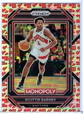2022-23 PANINI PRIZM MONOPOLY SCOTTIE BARNES #84 - RED DICE PRIZM SSP - RAPTORS