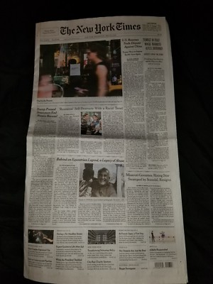 NY Times 5/30/18 Roseanne Self Destructs Trump Pressed Sessions Stewart Lupton 