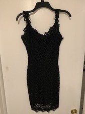 Vintage Severin Black Lace Dress Size S