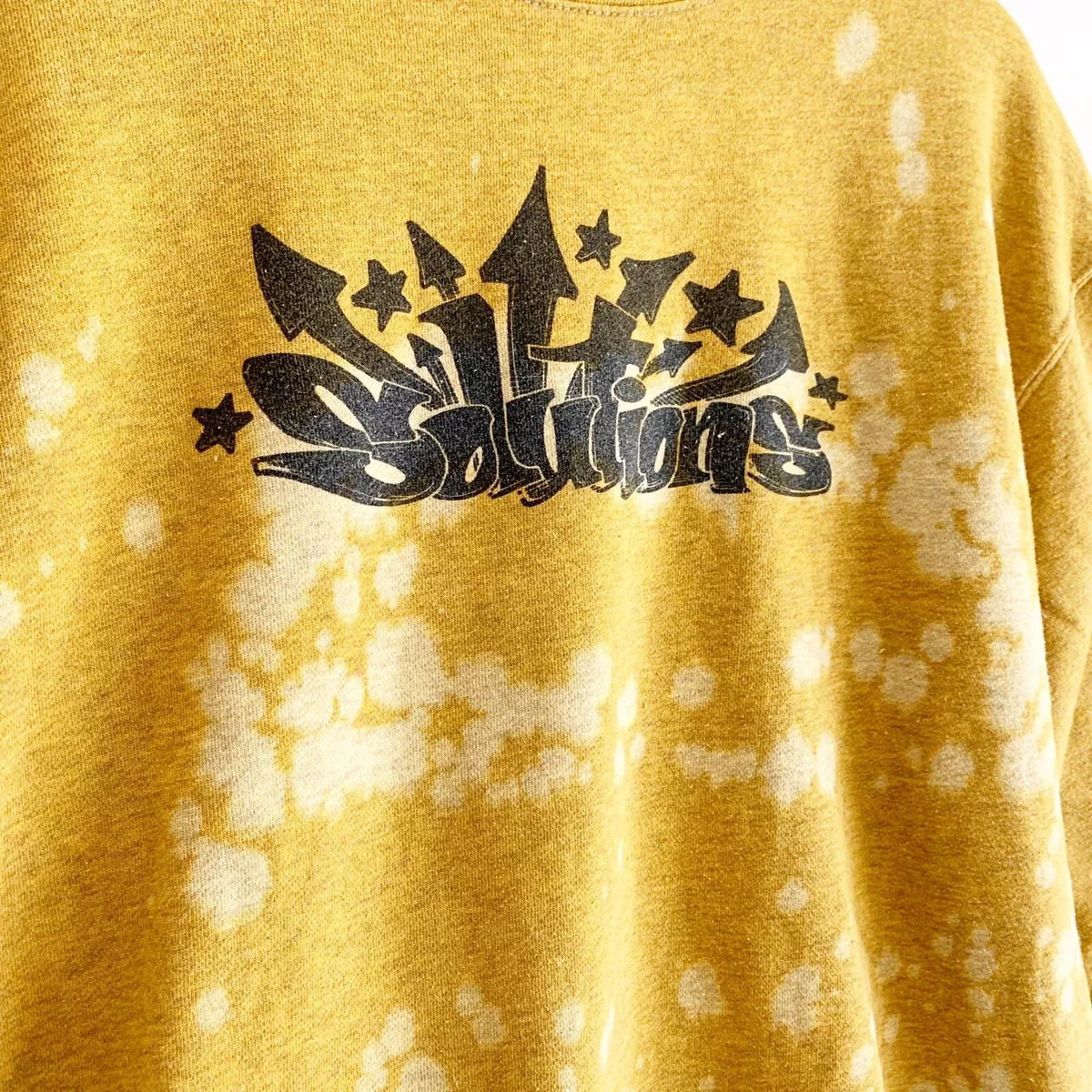 Old School “Solutions” Graffiti Jan Sport Crew Neck Sweatshirt XL