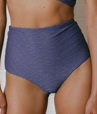  170 Mara Hoffman Women's Purple Lydia High Waist Bikini Bottom Swimwear Size XS